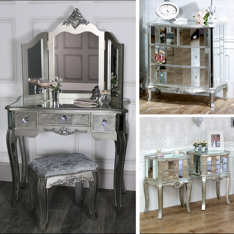 Silver deals dressing table